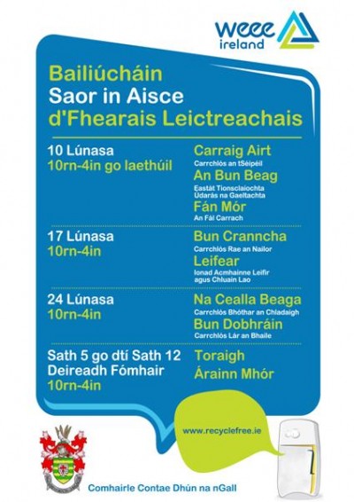 Bailiúicháin d'Fhearais Leictreachais Saor in Aisce